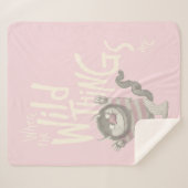 Wo die wilden Dinge zitiert werden - rosa Sherpadecke (Vorderseite (Horizontal))