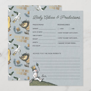 Wo die wilden Kerle sind: Vorhersagen für die Baby Mitteilungskarte