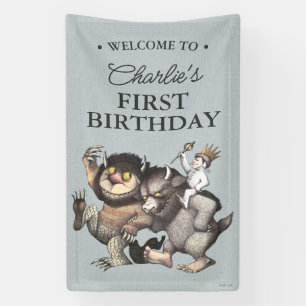 Wo die wilden Kerle wohnen 1. Geburtstag Banner