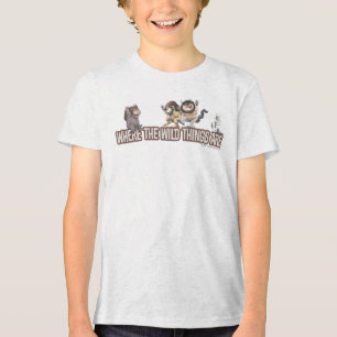 Wo die wilden Kerle wohnen Figuren auf Logo Tri-Blend Shirt