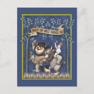 Wo die wilden Kerle wohnen Grafik Postkarte