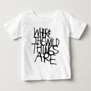 Wo die wilden Kerle wohnen Handschriftlich Baby T-shirt