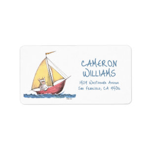 Wo die wilden Kerle wohnen   Max segelt Adressaufkleber