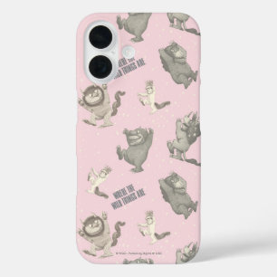 Wo die wilden Kerle wohnen Rosa Stern Muster iPhone 16 Hülle