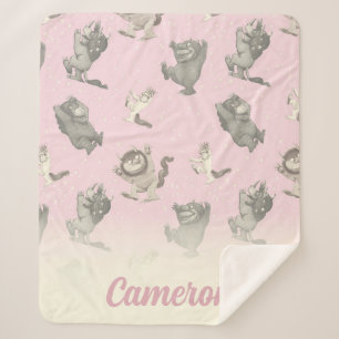 Wo die wilden Kerle wohnen Rosa Stern Muster Sherpadecke