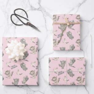Wo die wilden Kerle wohnen Rosa Sternenmuster Geschenkpapier Set