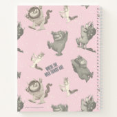 Wo die wilden Kerle wohnen Rosa Sternenmuster Notizblock (Rückseite)