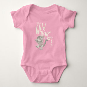 Wo die wilden Kerle wohnen Zitat - Pink Baby Strampler