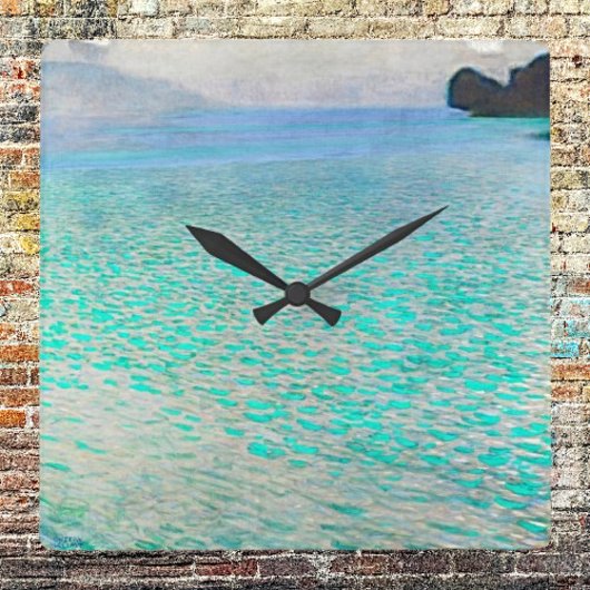 Wo die Zeit die Kunst trifft: Gustav Klimt Atterse Quadratische Wanduhr