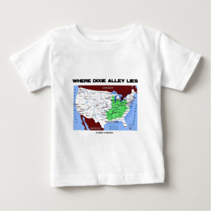 Wo Dixie Gasse liegt (Staat-Karte) Baby T-shirt