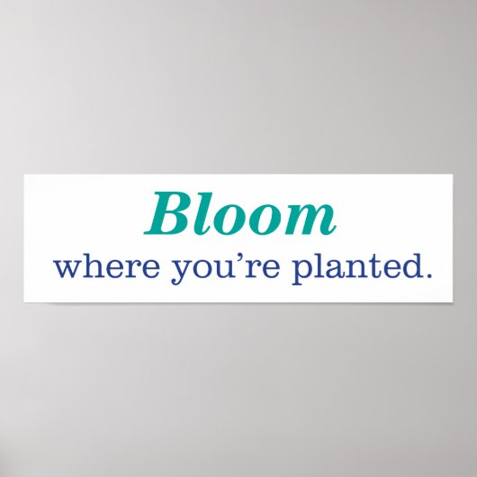 Wo du gepflanzt bist poster (Vorne)