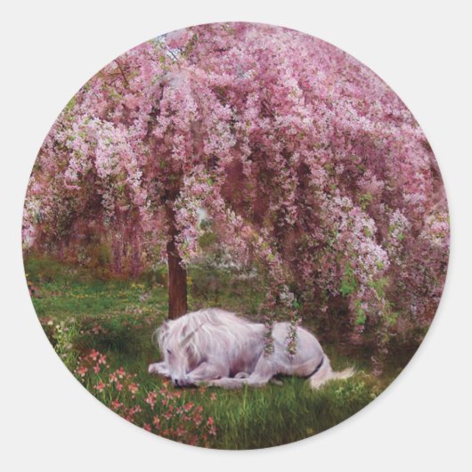 Wo Einhörner Dream Sticker (Vorderseite)