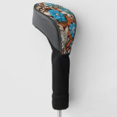 Wo Elegance die Messe trifft: Boho Floral Golf Headcover (angewinkelt)