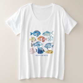 Wo Energie fließt Große Größe T-Shirt