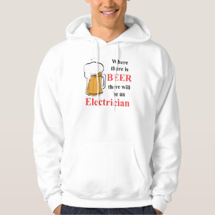 Wo es Bier - Elektriker gibt Hoodie