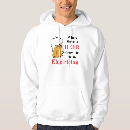 Wo es Bier - Elektriker gibt Hoodie (Vorderseite)