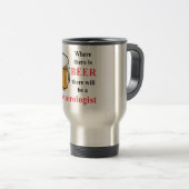 Wo es Bier - Meteorologe gibt Reisebecher (VorderseiteRechts)