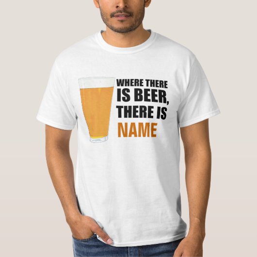 Wo es einen Beer L/S Amer Bekleidungs-T - Shirt gi (Vorderseite)