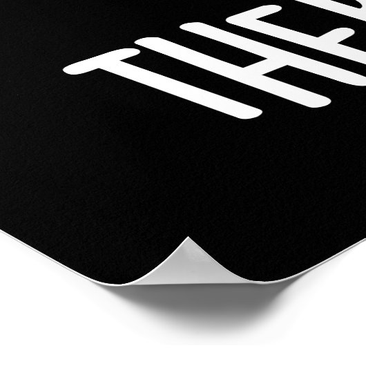 Wo es einen Wal gibt, gibt es einen wave Dark BG Poster (Ecke)