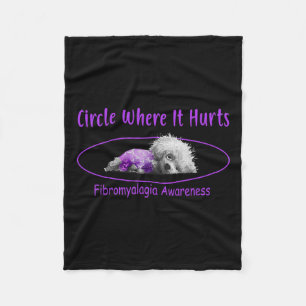 Wo es Fibromyalgia Awareness Bichon Frise schmerzt Fleecedecke
