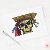 Wo es Piraten gibt, gibt es ein Party! Rechteckiger Aufkleber (Umschlag)