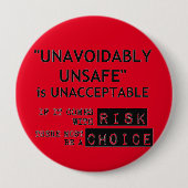 Wo es Risiko gibt, muss es auserlesen geben Button (Vorderseite)