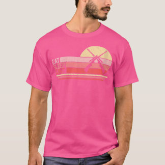 Wo Essen Schlaf Jagd Hirschjagd Mädchen Jagdgewehr T-Shirt