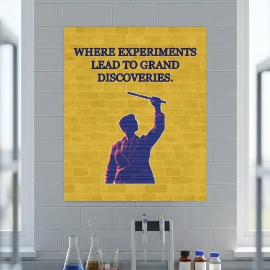 Wo Experimente zu großen Entdeckungen führen Lab Poster