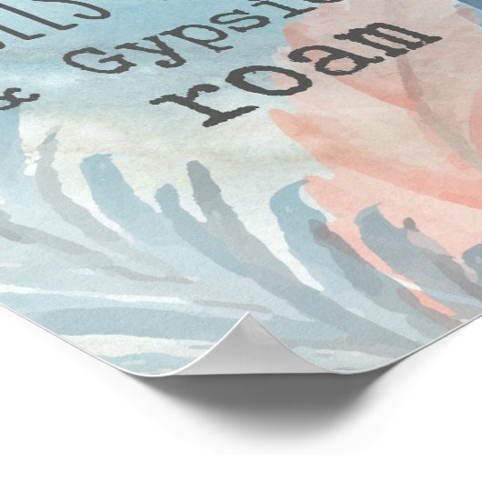 Wo Federn Sinti und Roma Roam fallen Poster (Ecke)