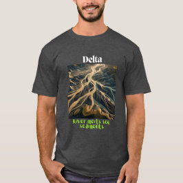 Wo Fluss Meere trifft: Delta Drift Charcoal T-Shir T-Shirt