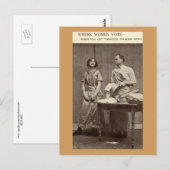 Wo Frauen Suffragette Vintag wählen Postkarte (Vorne/Hinten)