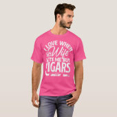 Wo Funny Cigar Lover For Husbands And Men Cigar Fa T-Shirt (Vorne ganz)