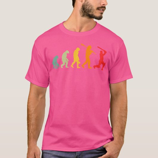 Wo Funny Human Cricket Evolution Funny Cricket T-Shirt (Vorderseite)