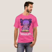 Wo Funny liest Fischbücher Lizard Readsolotlas T-Shirt (Vorne ganz)