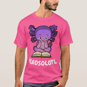 Wo Funny liest Fischbücher Lizard Readsolotlas T-Shirt