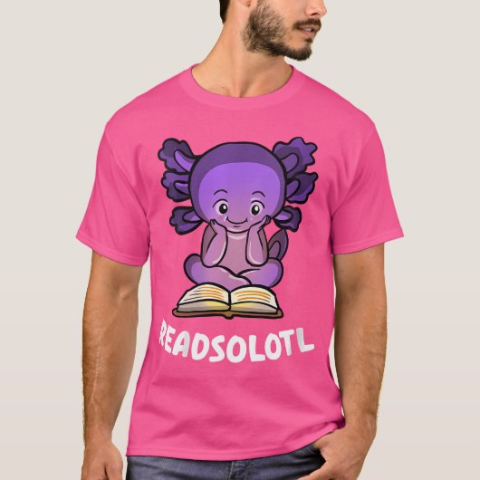 Wo Funny liest Fischbücher Lizard Readsolotlas T-Shirt (Vorderseite)