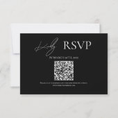 Wo für immer schwarze Hochzeitskarten beginnen RSVP Karte (Vorderseite)