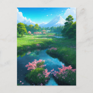 Wo Gebirge und Träume kollidieren Postkarte