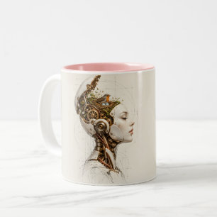 Wo Gedanken nisten Zweifarbige Tasse