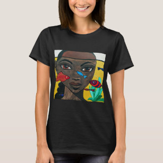 Wo Gedanken schwimmen | Schwarze Frauenkunst Afroz T-Shirt