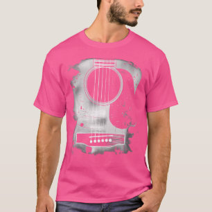 Wo Gitarre Kunst Musik Sechs Saiten Akustikgitarre T-Shirt