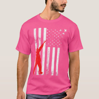 Wo Gun Rifle Duck Junting American Flag T-Shirt