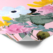 Wo haben sie Wildblume rosa Brautparty Poster (Ecke)