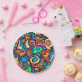 Wo hast du die Abstrakte Kunst der Süßigkeiten ver Pappteller (Party)