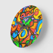 Wo hast du die Süßigkeiten versteckt? Abstrakte Ku Runde Wanduhr (Winkel)