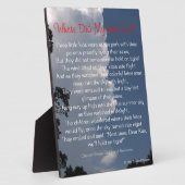 Wo hat mein Kite fließende Wolken Gedicht EASEL ge Fotoplatte (Seite)