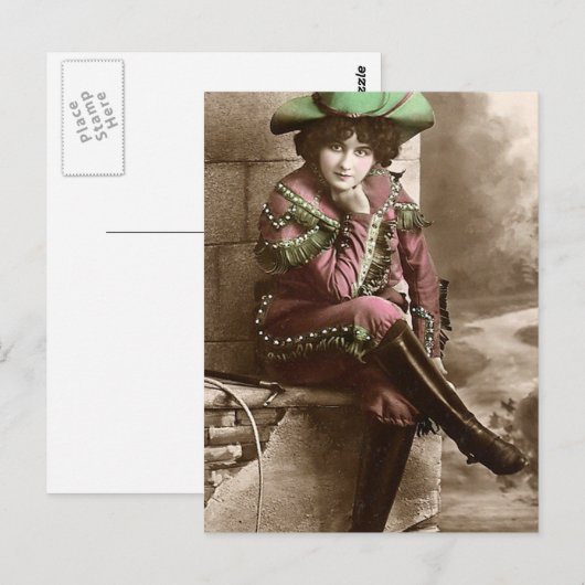 Wo hat sie den Hut her? Postkarte (Vorne/Hinten)