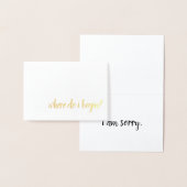 Wo ich anfange tut mir die Goldfolie leid Folienkarte (Anzeige)