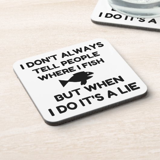 Wo ich fische getränkeuntersetzer (Linke Seite)