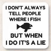 Wo ich fische getränkeuntersetzer (Vorderseite)